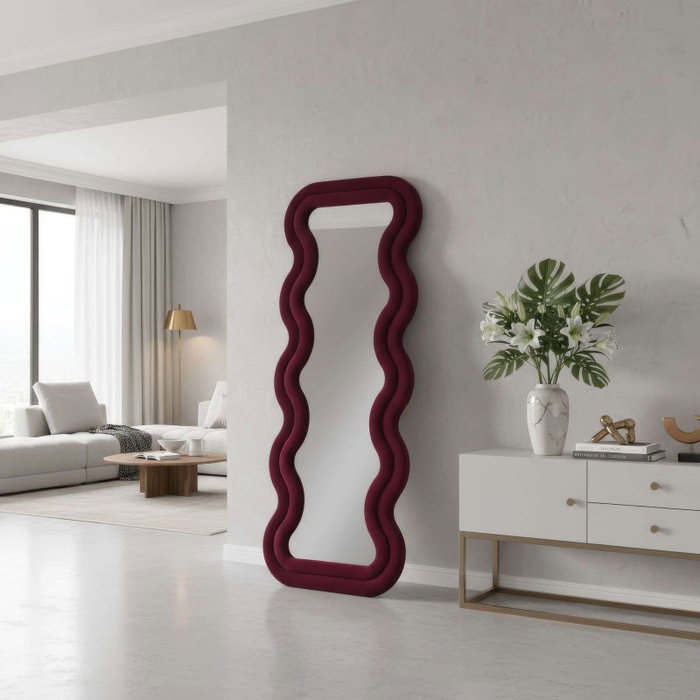 Hanah Home Espejo Cheval Rojo Burdeos